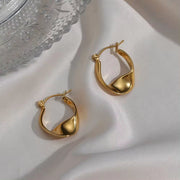Irregular Hoop Earring 18K Gold Plated Stainless Steel Tarnish Free Wholesale Designer Inspired Earrings