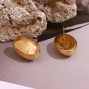 Minimalist Jewelry Hollow Stud Earrings Wholesale Bulk Gold Plated Jewelry Stainless Steel Gift for Women