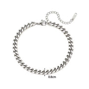 Non Tarnish Gold Plated 316L Stainless Steel Anklets for Women Cuban Link Anklet Bracelets 18K Gold Jewelry