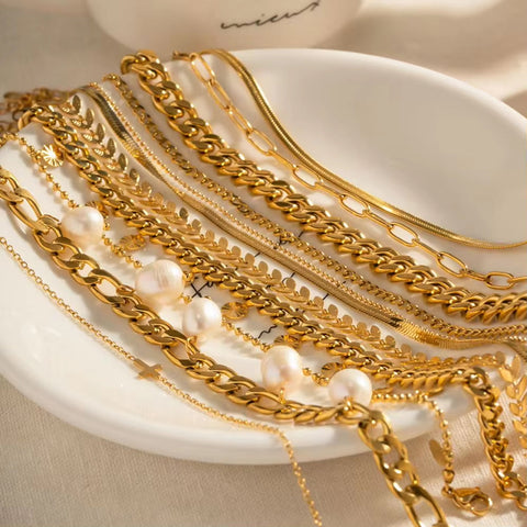 Dainty 18K Gold Plated Stainless Steel Simple Jewelry Gift Waterproof Chain Cross Double Layer Daity Anklet for Women