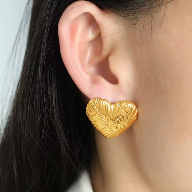 JEWELRY EH175 French Large Love Earrings Versatile Simple Temperament Trend Earrings