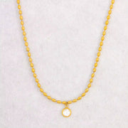 Delicate Stainless Steel Colorful Oval Bead Chain Jade Bead Pendant Necklace Vintage Stone Choker Gift for Lovers