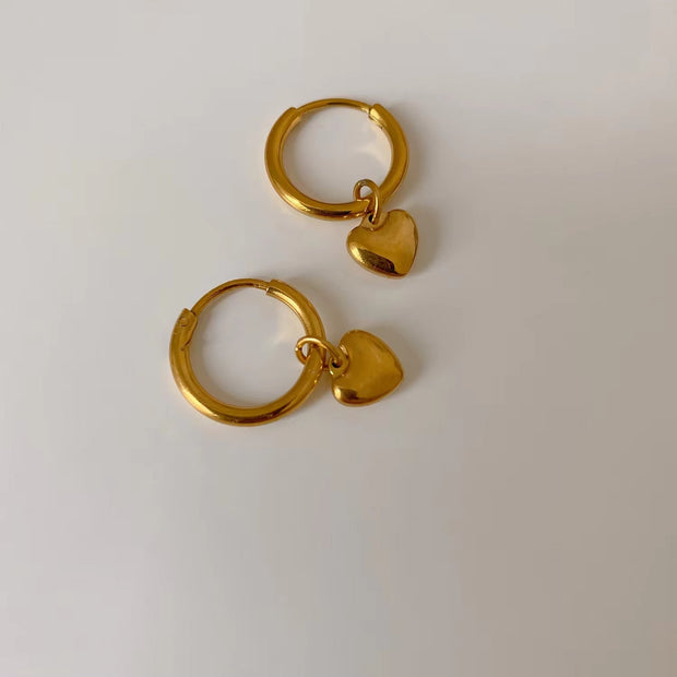 Non Tarnish Stainless Steel CZ Diamond Rectangle Hoop Earrings Waterproof Flower Waterdrop Whale Dangle Earrings