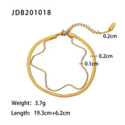 Dainty 18K Gold Plated Stainless Steel Simple Jewelry Gift Waterproof Chain Cross Double Layer Daity Anklet for Women