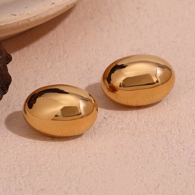 Minimalist Jewelry Hollow Stud Earrings Wholesale Bulk Gold Plated Jewelry Stainless Steel Gift for Women
