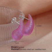 JEWELRY EH133 French Resin Earrings Teardrop Fashion Earrings Wholesale Mixed Colors