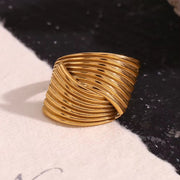 Engraved Cross Signet Ring Gold Plated Statement Jewelry Valentine Jewelry Stainless Steel Rings