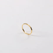 High End 18K Gold Plated Tungsten Stainless Steel Tangent Plane Dainty Rings for Women Finger Ring Non Tarnish