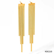 Hot Sell Snake Bone Chain Tassel Earrings Women Jewelry Designer Stainless Steel 18K Gold Plated Fringe Earrings