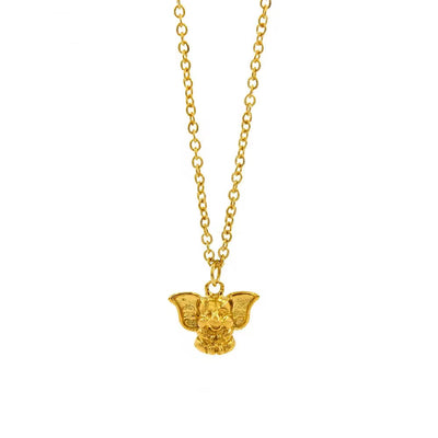 Dumbo Elephant Shape Pendant Necklace Gold Chain Jewelry Locker Choker Accessories Chic Trendy Style Necklace