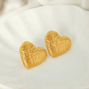 JEWELRY EH175 French Large Love Earrings Versatile Simple Temperament Trend Earrings
