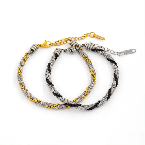 High Quality 316L Stainless Steel Two-Tone Necklace Elegant Fashion Trendy Collar Jewelry 2024 NEW