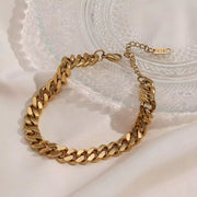 Non Tarnish Gold Plated 316L Stainless Steel Anklets for Women Cuban Link Anklet Bracelets 18K Gold Jewelry