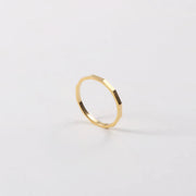High End 18K Gold Plated Tungsten Stainless Steel Tangent Plane Dainty Rings for Women Finger Ring Non Tarnish