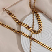 Non Tarnish Gold Plated 316L Stainless Steel Anklets for Women Cuban Link Anklet Bracelets 18K Gold Jewelry