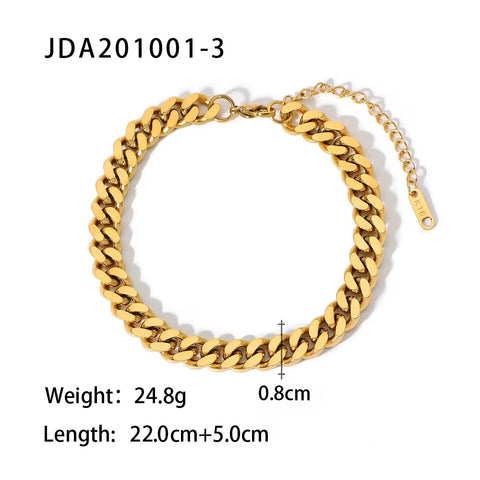 Dainty 18K Gold Plated Stainless Steel Simple Jewelry Gift Waterproof Chain Cross Double Layer Daity Anklet for Women