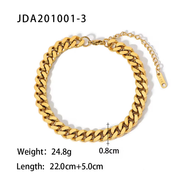 Dainty 18K Gold Plated Stainless Steel Simple Jewelry Gift Waterproof Chain Cross Double Layer Daity Anklet for Women