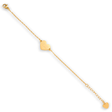 Custom/Personalized Heart Pendant Bracelet