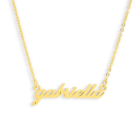 Custom/Personalized Lowercase Nameplate Cable Necklace