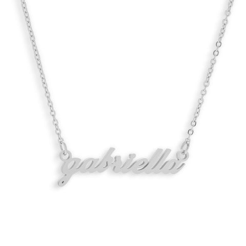 Custom/Personalized Lowercase Nameplate Cable Necklace