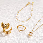 Watch Out Hoop Earrings