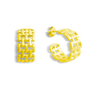 Watch Out Hoop Earrings