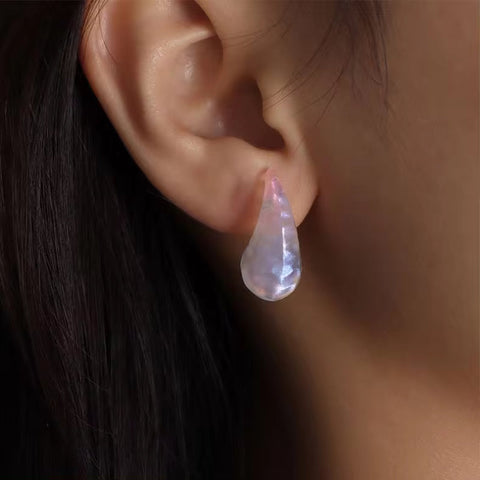 JEWELRY EH133 French Resin Earrings Teardrop Fashion Earrings Wholesale Mixed Colors