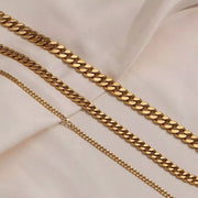 Non Tarnish Gold Plated 316L Stainless Steel Anklets for Women Cuban Link Anklet Bracelets 18K Gold Jewelry