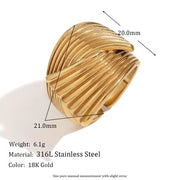 Engraved Cross Signet Ring Gold Plated Statement Jewelry Valentine Jewelry Stainless Steel Rings