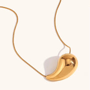 Drop Pendant Gold 18K Stainless Steel Chain Necklace Women Jewelry