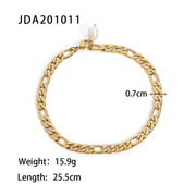 Dainty 18K Gold Plated Stainless Steel Simple Jewelry Gift Waterproof Chain Cross Double Layer Daity Anklet for Women