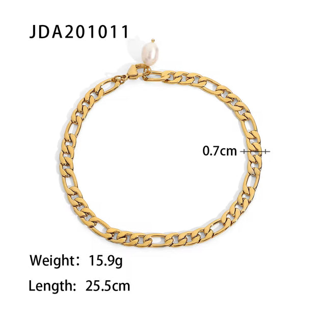 Dainty 18K Gold Plated Stainless Steel Simple Jewelry Gift Waterproof Chain Cross Double Layer Daity Anklet for Women