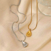 New Gold Plated Tarnish Free Stainless Steel Stylish Vintage Design Snake Chain Pendant Necklace for Women Gift Bijoux