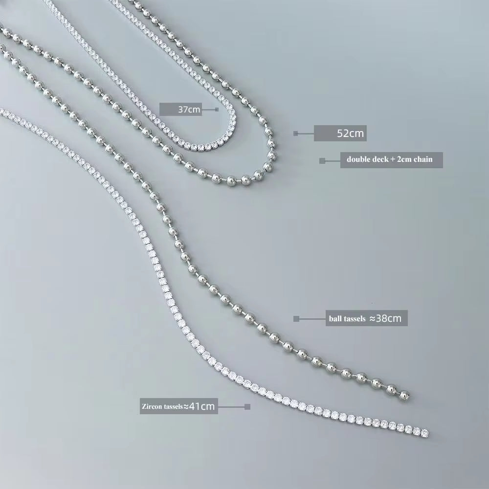 Best Price of Zircon Chain Long Stainless Steel Necklace Chain for Women