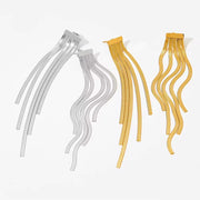 Hot Sell Snake Bone Chain Tassel Earrings Women Jewelry Designer Stainless Steel 18K Gold Plated Fringe Earrings