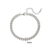 Non Tarnish Gold Plated 316L Stainless Steel Anklets for Women Cuban Link Anklet Bracelets 18K Gold Jewelry