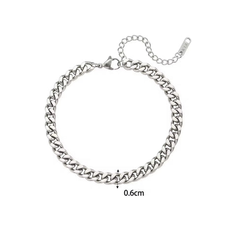 Non Tarnish Gold Plated 316L Stainless Steel Anklets for Women Cuban Link Anklet Bracelets 18K Gold Jewelry