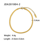 Dainty 18K Gold Plated Stainless Steel Simple Jewelry Gift Waterproof Chain Cross Double Layer Daity Anklet for Women