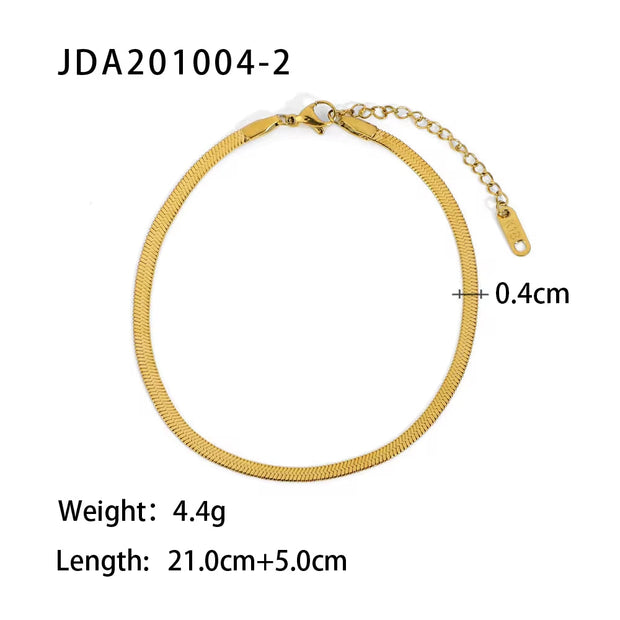 Dainty 18K Gold Plated Stainless Steel Simple Jewelry Gift Waterproof Chain Cross Double Layer Daity Anklet for Women