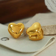JEWELRY EH87-8 Love Ear Clips Delicate Ear Environmental Protection Colour Rhinestone Glossy Earrings for Women