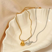 New Gold Plated Tarnish Free Stainless Steel Stylish Vintage Design Snake Chain Pendant Necklace for Women Gift Bijoux